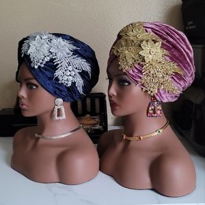 APPLIQUE TURBAN CAP